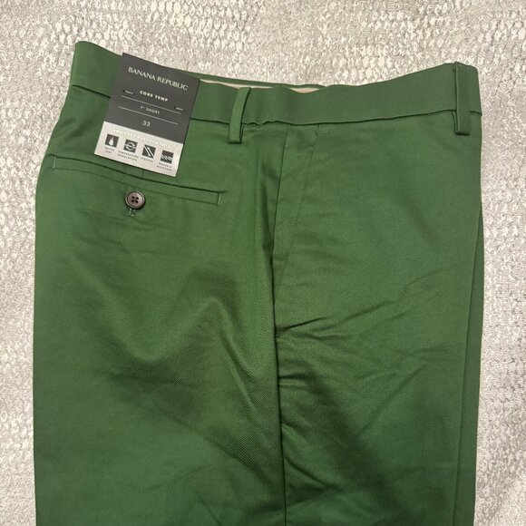 Banana Republic Other - Banana Republic Aiden Shorts Mens Green 7 Inch Inseam Cotton Chino Size 33 NWT